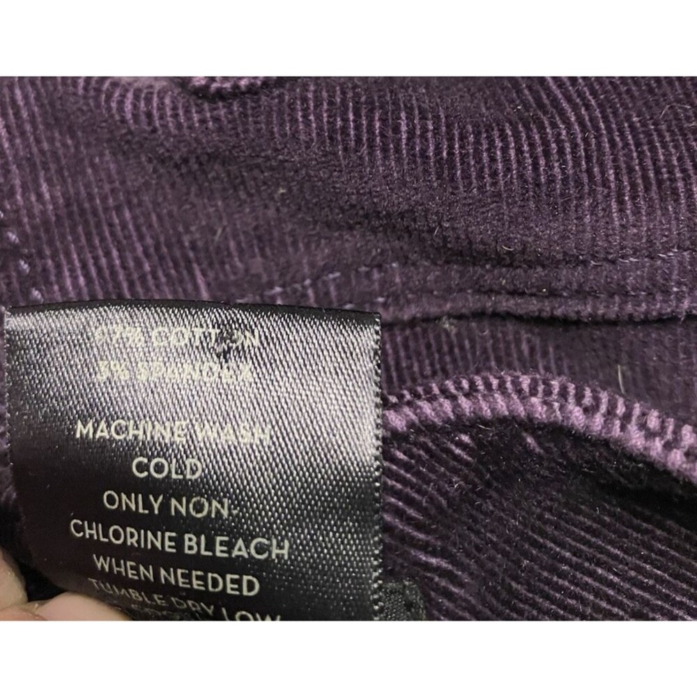 Ann Taylor Signature Womens NWOT Purple Corduroy Pants Size 0 - Picture 4 of 6